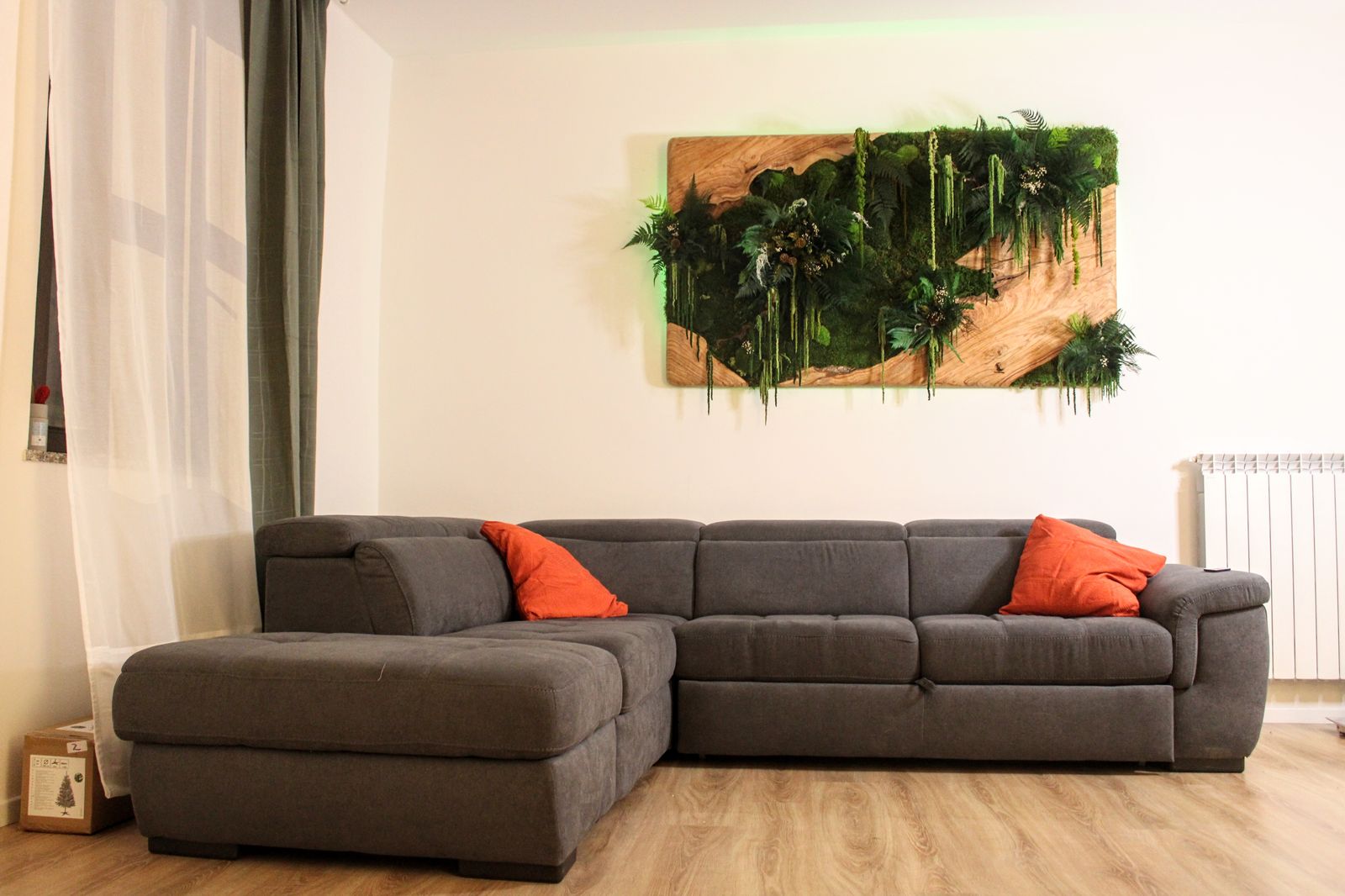 Quadro retroilluminato in salotto